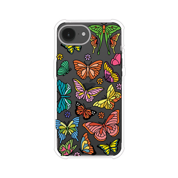 Funda transparente para iPhone con diseño aesthetic de mariposas de colores – Butterfly Haze de Remark Mx