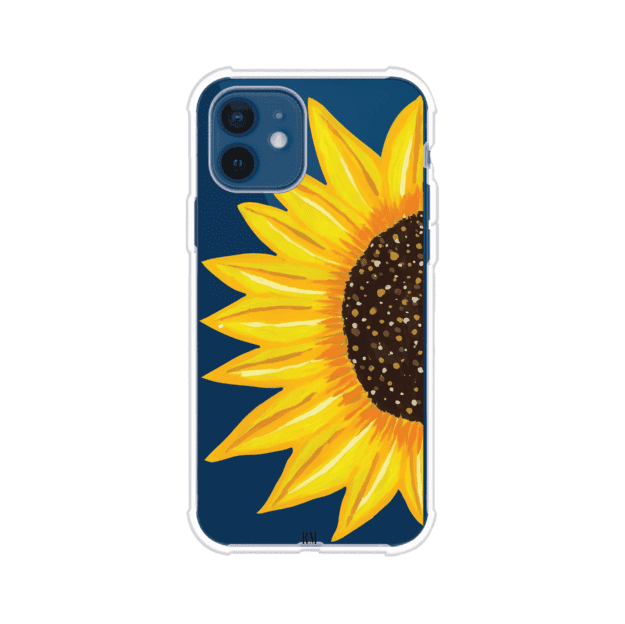 Funda transparente para iPhone con diseño pintado de girasol amarillo grande – Remark Mx