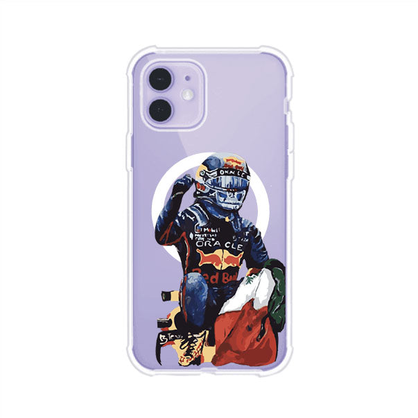 Funda para iPhone con ilustración de Checo Pérez, diseño Red Bull Racing, estilo artístico – Remark Mx