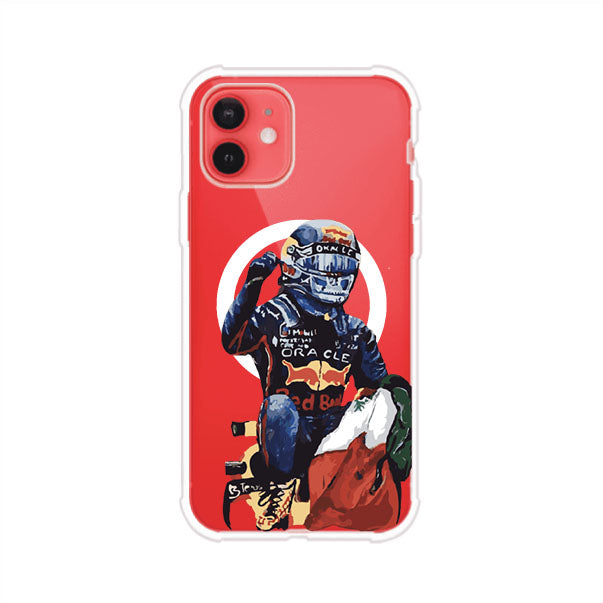 Funda para iPhone con ilustración de Checo Pérez, diseño Red Bull Racing, estilo artístico – Remark Mx