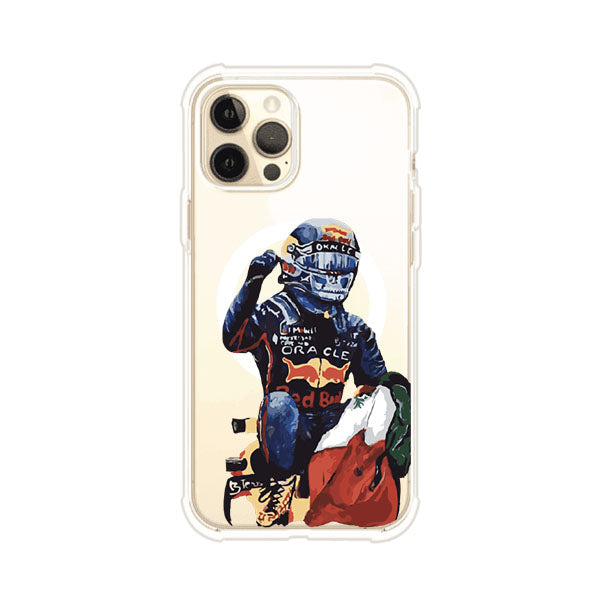 Funda para iPhone con ilustración de Checo Pérez, diseño Red Bull Racing, estilo artístico – Remark Mx