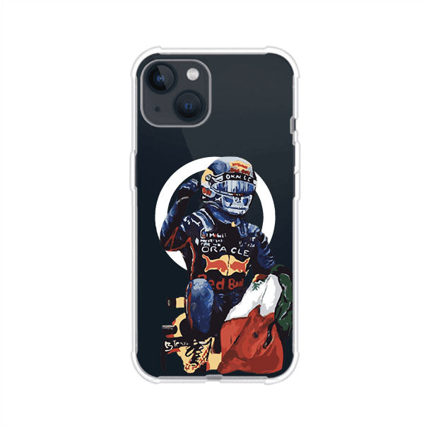 Funda para iPhone con ilustración de Checo Pérez, diseño Red Bull Racing, estilo artístico – Remark Mx