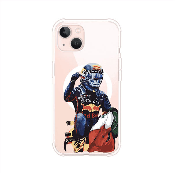 Funda para iPhone con ilustración de Checo Pérez, diseño Red Bull Racing, estilo artístico – Remark Mx