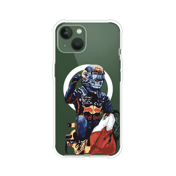 Funda para iPhone con ilustración de Checo Pérez, diseño Red Bull Racing, estilo artístico – Remark Mx