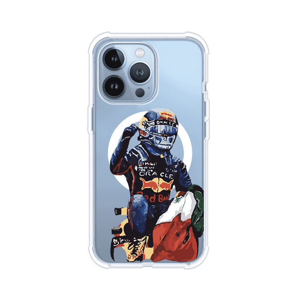 Funda para iPhone con ilustración de Checo Pérez, diseño Red Bull Racing, estilo artístico – Remark Mx