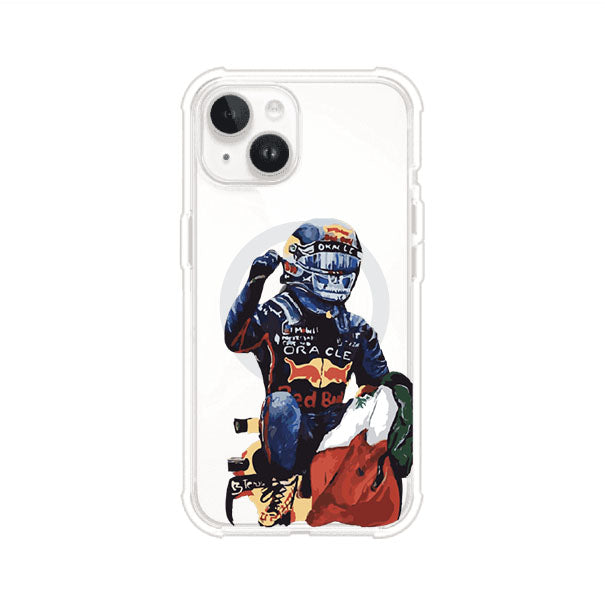 Funda para iPhone con ilustración de Checo Pérez, diseño Red Bull Racing, estilo artístico – Remark Mx