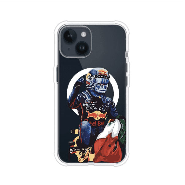 Funda para iPhone con ilustración de Checo Pérez, diseño Red Bull Racing, estilo artístico – Remark Mx