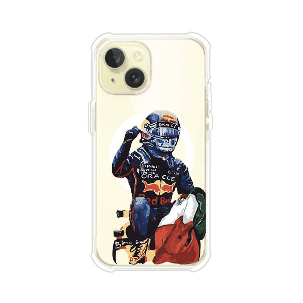 Funda para iPhone con ilustración de Checo Pérez, diseño Red Bull Racing, estilo artístico – Remark Mx