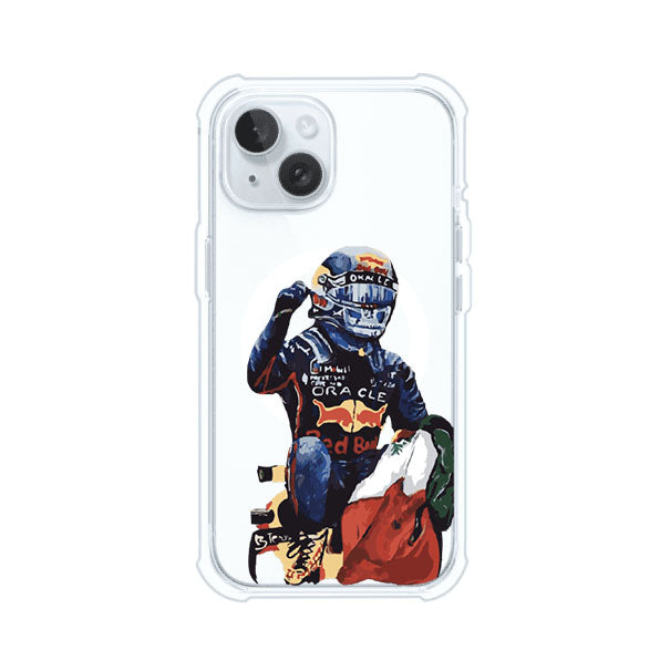 Funda para iPhone con ilustración de Checo Pérez, diseño Red Bull Racing, estilo artístico – Remark Mx