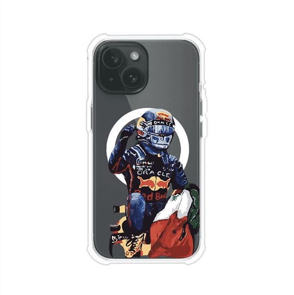 Funda para iPhone con ilustración de Checo Pérez, diseño Red Bull Racing, estilo artístico – Remark Mx