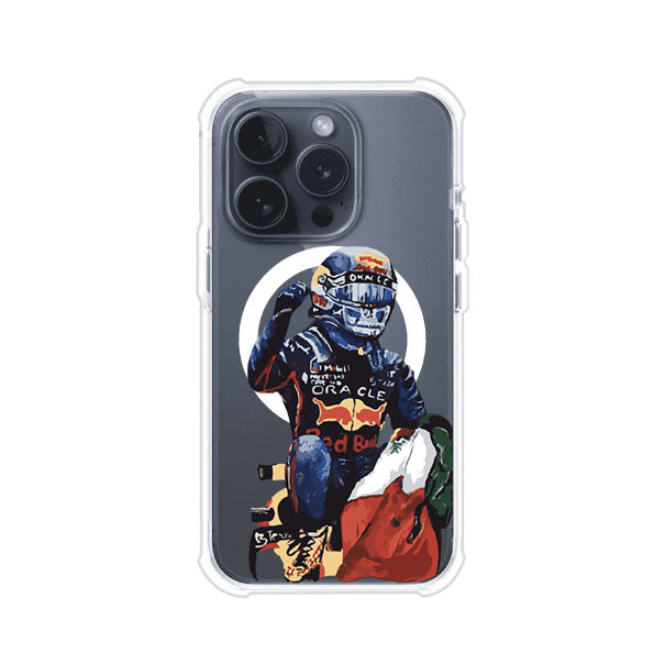Funda para iPhone con ilustración de Checo Pérez, diseño Red Bull Racing, estilo artístico – Remark Mx