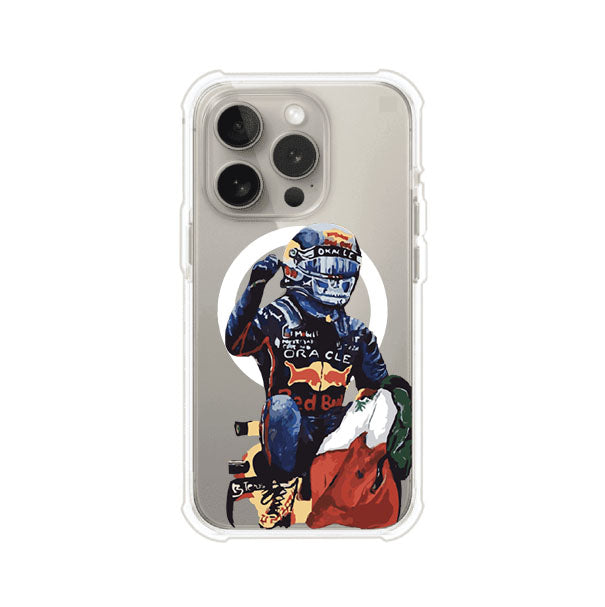 Funda para iPhone con ilustración de Checo Pérez, diseño Red Bull Racing, estilo artístico – Remark Mx