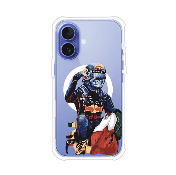 Funda para iPhone con ilustración de Checo Pérez, diseño Red Bull Racing, estilo artístico – Remark Mx