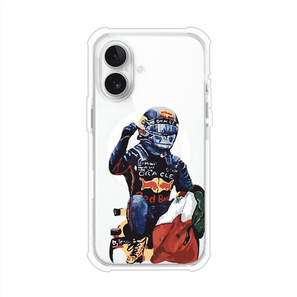 Funda para iPhone con ilustración de Checo Pérez, diseño Red Bull Racing, estilo artístico – Remark Mx