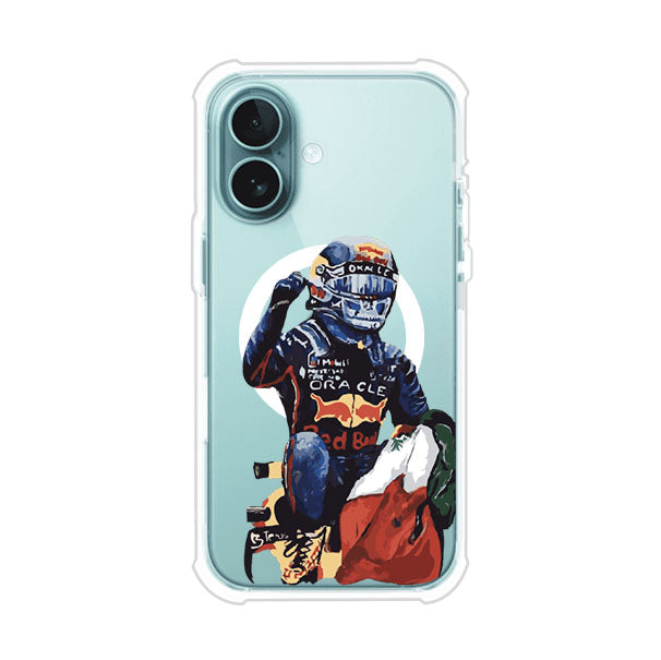 Funda para iPhone con ilustración de Checo Pérez, diseño Red Bull Racing, estilo artístico – Remark Mx