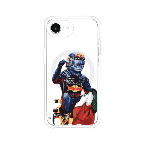 Funda para iPhone con ilustración de Checo Pérez, diseño Red Bull Racing, estilo artístico – Remark Mx