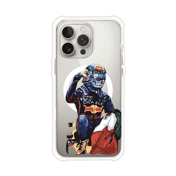 Funda para iPhone con ilustración de Checo Pérez, diseño Red Bull Racing, estilo artístico – Remark Mx