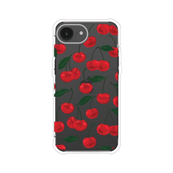 Funda personalizada para iPhone con diseño aesthetic de cerezas (cherries) rojas sobre fondo rosa, ideal para un estilo juvenil y divertido. Producto de Remark MX