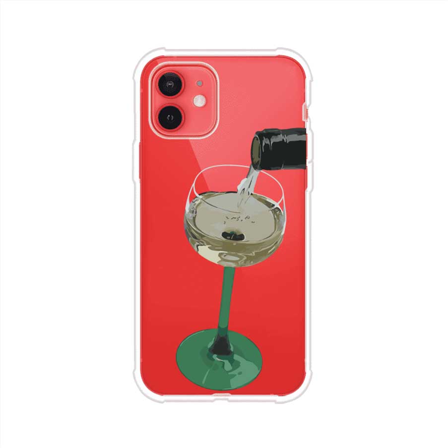 Funda personalizada para iPhone con ilustración de un dirty martini siendo servido en una copa. Diseño elegante y moderno para amantes de los cócteles. Producto de Remark MX