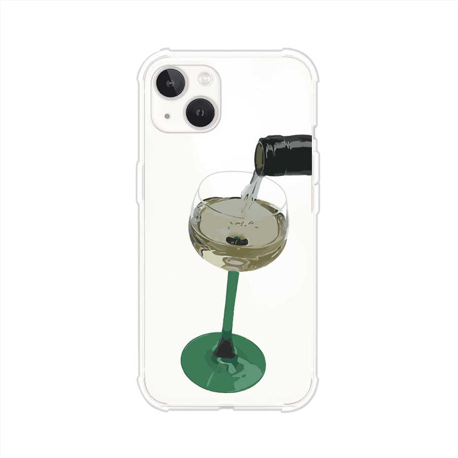 Funda personalizada para iPhone con ilustración de un dirty martini siendo servido en una copa. Diseño elegante y moderno para amantes de los cócteles. Producto de Remark MX