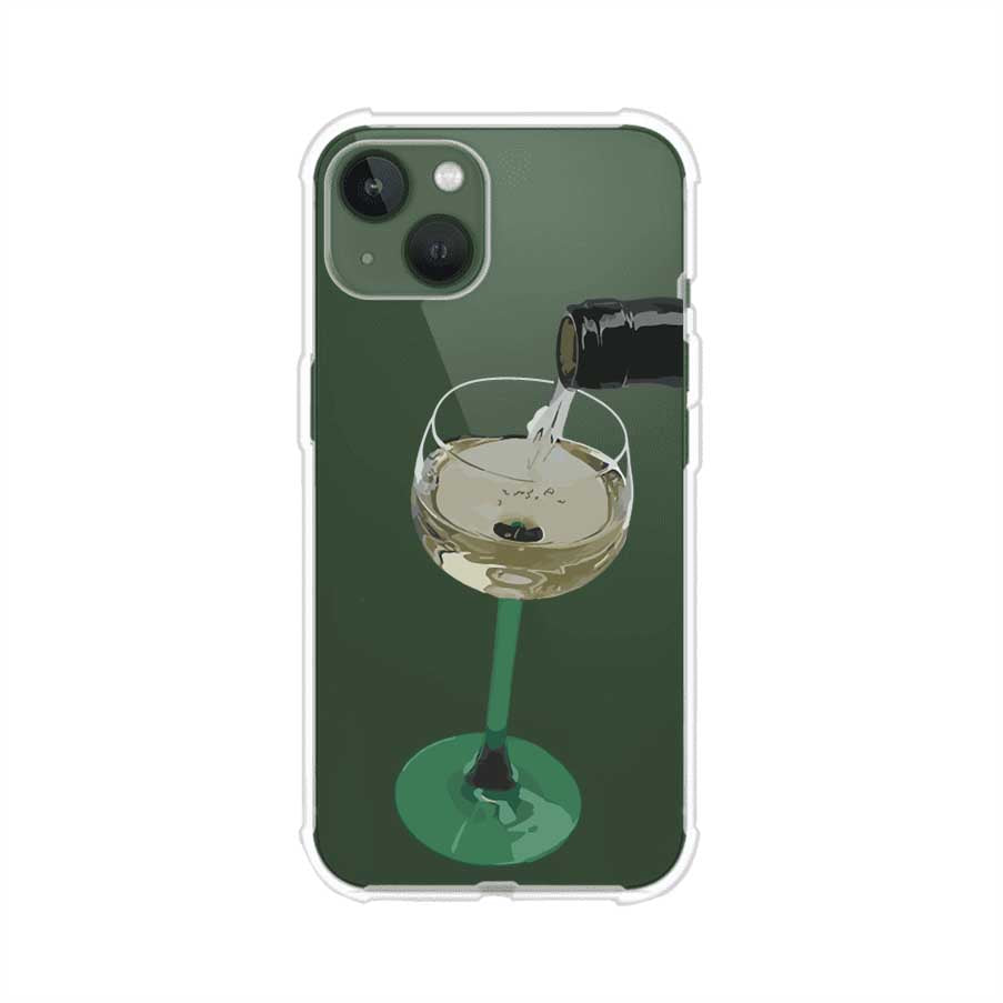 Funda personalizada para iPhone con ilustración de un dirty martini siendo servido en una copa. Diseño elegante y moderno para amantes de los cócteles. Producto de Remark MX