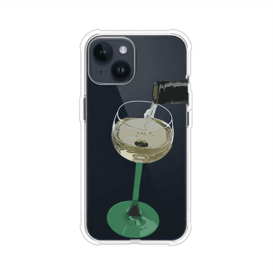 Funda personalizada para iPhone con ilustración de un dirty martini siendo servido en una copa. Diseño elegante y moderno para amantes de los cócteles. Producto de Remark MX