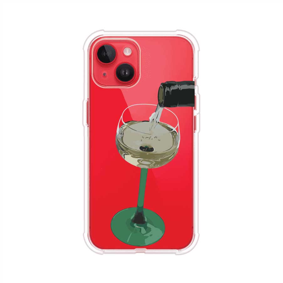 Funda personalizada para iPhone con ilustración de un dirty martini siendo servido en una copa. Diseño elegante y moderno para amantes de los cócteles. Producto de Remark MX