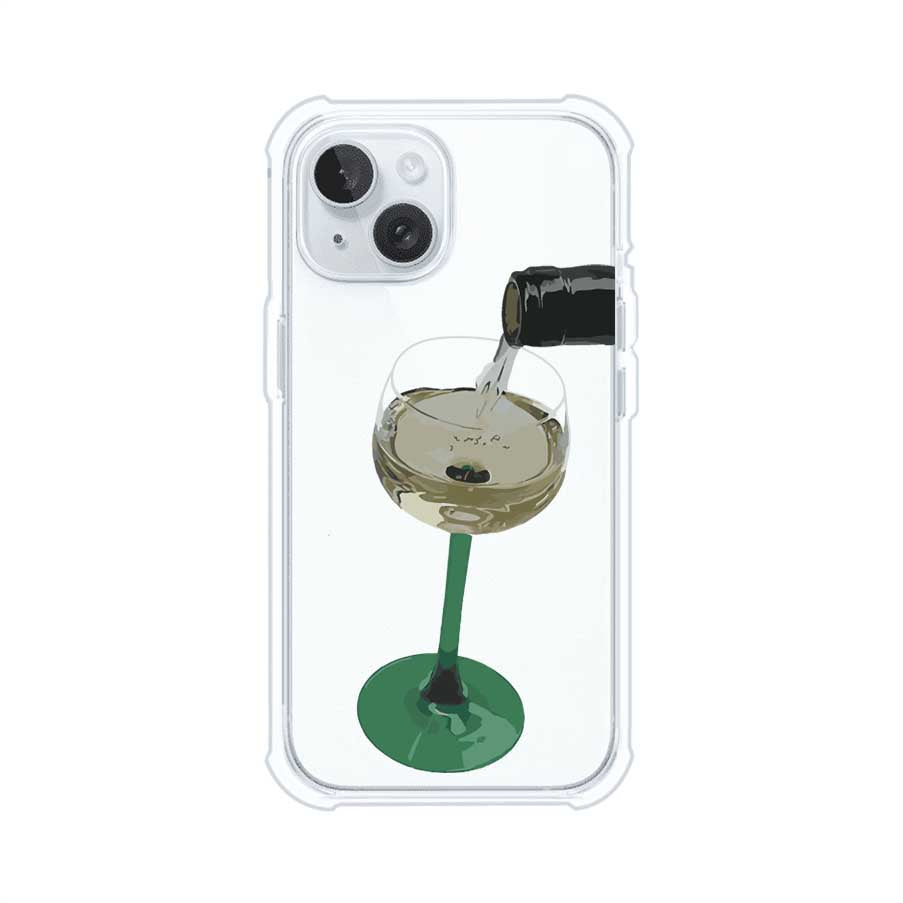 Funda personalizada para iPhone con ilustración de un dirty martini siendo servido en una copa. Diseño elegante y moderno para amantes de los cócteles. Producto de Remark MX