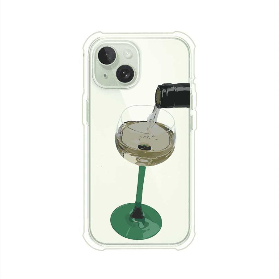 Funda personalizada para iPhone con ilustración de un dirty martini siendo servido en una copa. Diseño elegante y moderno para amantes de los cócteles. Producto de Remark MX