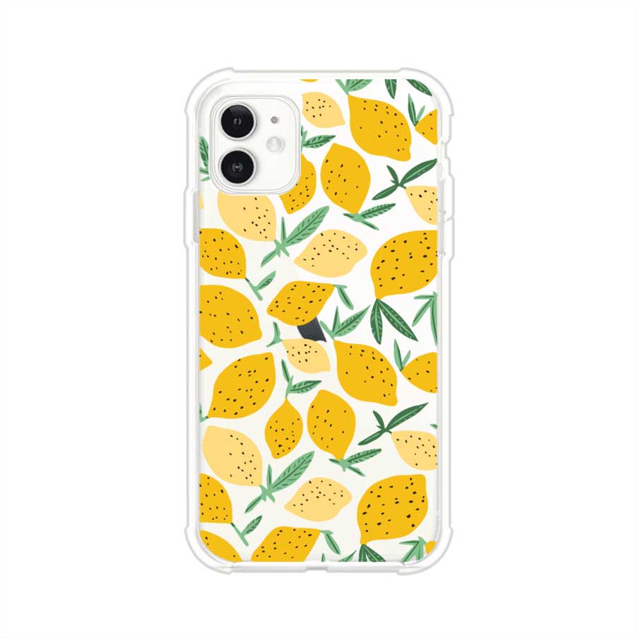 Funda personalizada para iPhone con diseño de limones amarillos estilo limoncello, inspirada en el verano mediterráneo. Producto de Remark MX