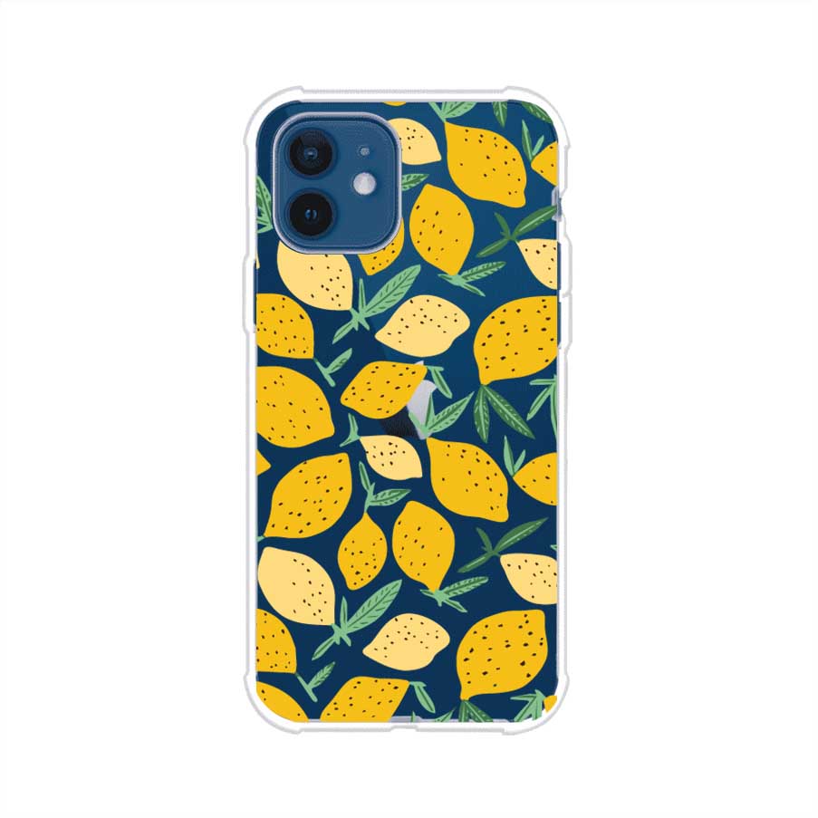 Funda personalizada para iPhone con diseño de limones amarillos estilo limoncello, inspirada en el verano mediterráneo. Producto de Remark MX