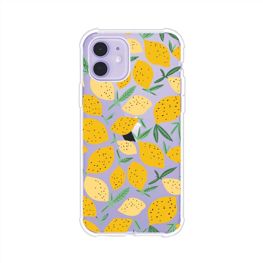 Funda personalizada para iPhone con diseño de limones amarillos estilo limoncello, inspirada en el verano mediterráneo. Producto de Remark MX