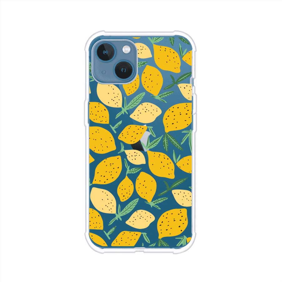 Funda personalizada para iPhone con diseño de limones amarillos estilo limoncello, inspirada en el verano mediterráneo. Producto de Remark MX