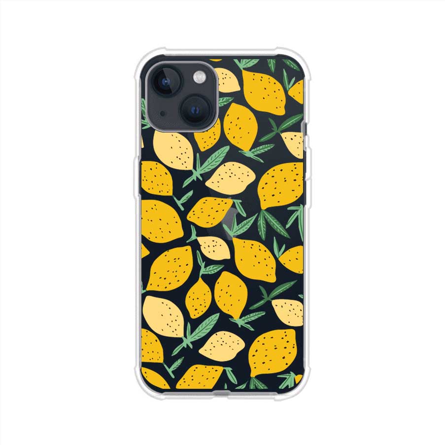 Funda personalizada para iPhone con diseño de limones amarillos estilo limoncello, inspirada en el verano mediterráneo. Producto de Remark MX