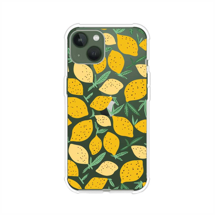 Funda personalizada para iPhone con diseño de limones amarillos estilo limoncello, inspirada en el verano mediterráneo. Producto de Remark MX
