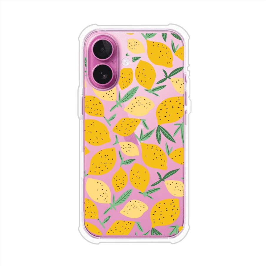 Funda personalizada para iPhone con diseño de limones amarillos estilo limoncello, inspirada en el verano mediterráneo. Producto de Remark MX