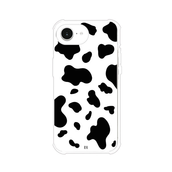 Funda personalizada para iPhone con estampado de vaquita en blanco y negro. Estilo divertido, moderno y minimalista, perfecta para quienes aman las tendencias bold. Diseño exclusivo Remark MX