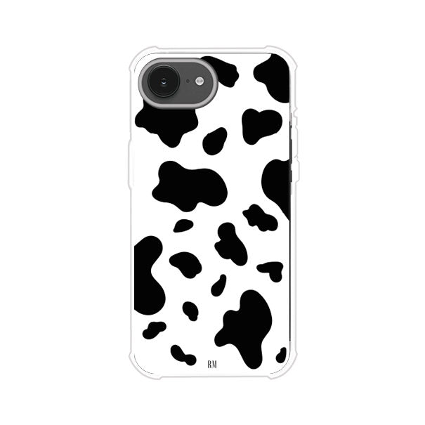 Funda personalizada para iPhone con estampado de vaquita en blanco y negro. Estilo divertido, moderno y minimalista, perfecta para quienes aman las tendencias bold. Diseño exclusivo Remark MX