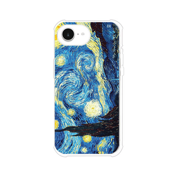 Funda para iPhone con diseño de La Noche Estrellada de Van Gogh. Ideal para amantes del arte clásico, con colores vibrantes en azul y amarillo que evocan una atmósfera mágica. Diseño exclusivo de Remark MX