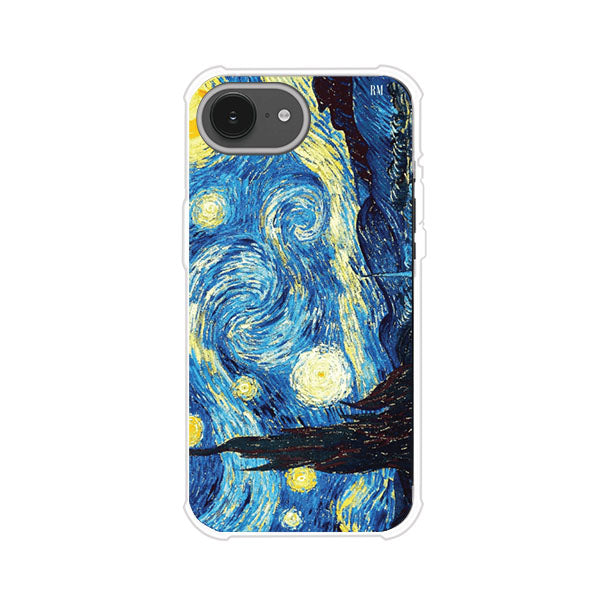 Funda para iPhone con diseño de La Noche Estrellada de Van Gogh. Ideal para amantes del arte clásico, con colores vibrantes en azul y amarillo que evocan una atmósfera mágica. Diseño exclusivo de Remark MX