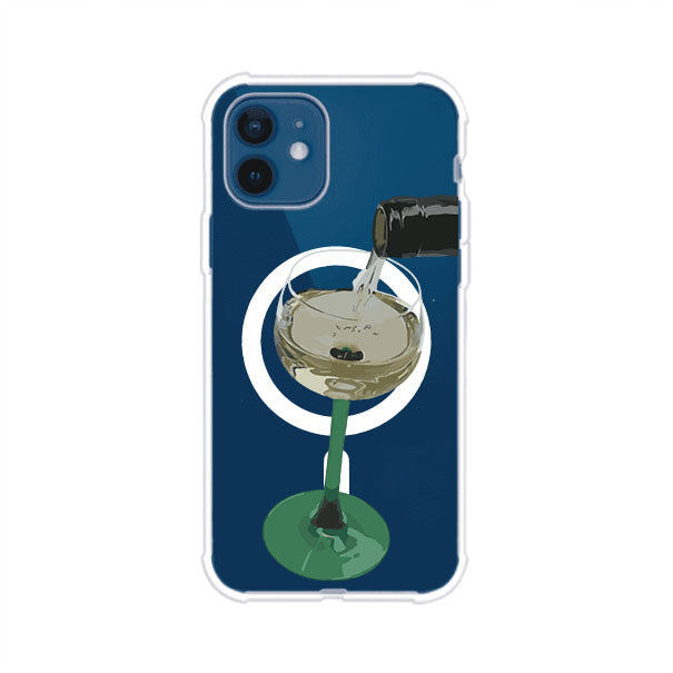 Funda personalizada para iPhone con ilustración de un dirty martini siendo servido en una copa. Diseño elegante y moderno para amantes de los cócteles. Producto de Remark MX