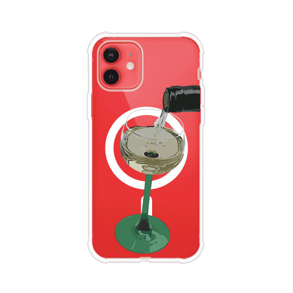 Funda personalizada para iPhone con ilustración de un dirty martini siendo servido en una copa. Diseño elegante y moderno para amantes de los cócteles. Producto de Remark MX
