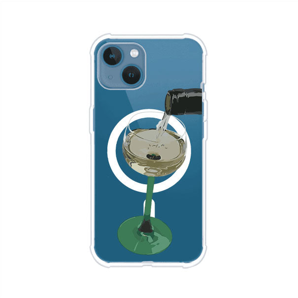 Funda personalizada para iPhone con ilustración de un dirty martini siendo servido en una copa. Diseño elegante y moderno para amantes de los cócteles. Producto de Remark MX