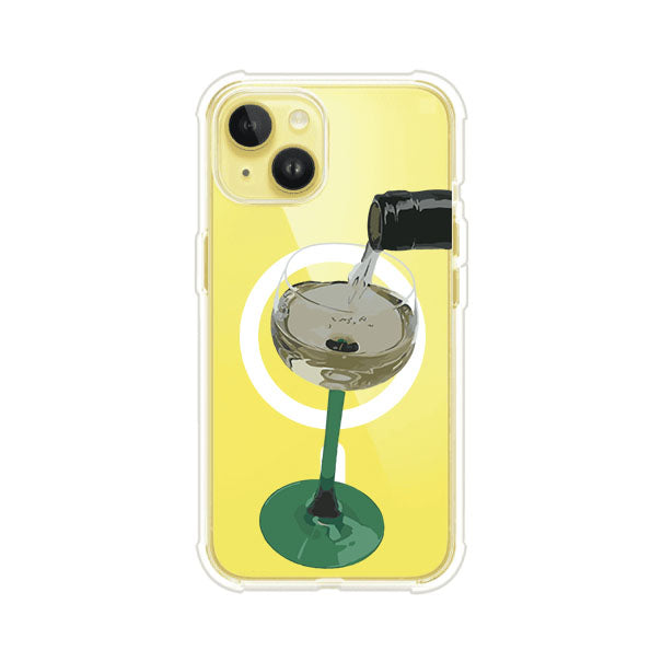 Funda personalizada para iPhone con ilustración de un dirty martini siendo servido en una copa. Diseño elegante y moderno para amantes de los cócteles. Producto de Remark MX