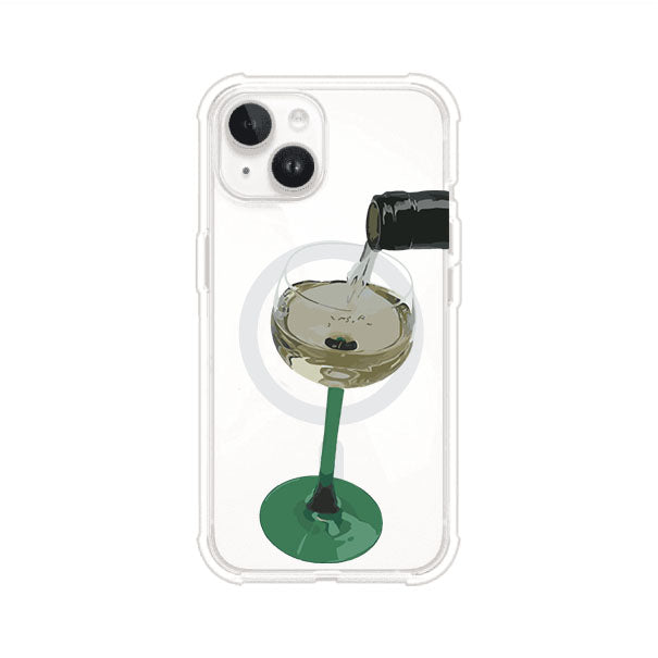 Funda personalizada para iPhone con ilustración de un dirty martini siendo servido en una copa. Diseño elegante y moderno para amantes de los cócteles. Producto de Remark MX