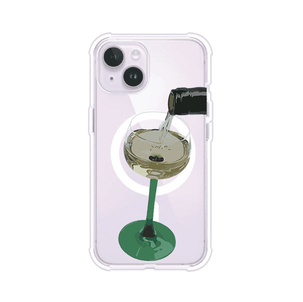 Funda personalizada para iPhone con ilustración de un dirty martini siendo servido en una copa. Diseño elegante y moderno para amantes de los cócteles. Producto de Remark MX