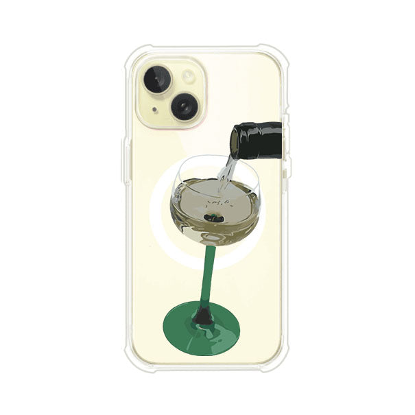 Funda personalizada para iPhone con ilustración de un dirty martini siendo servido en una copa. Diseño elegante y moderno para amantes de los cócteles. Producto de Remark MX