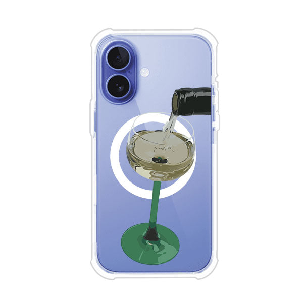 Funda personalizada para iPhone con ilustración de un dirty martini siendo servido en una copa. Diseño elegante y moderno para amantes de los cócteles. Producto de Remark MX