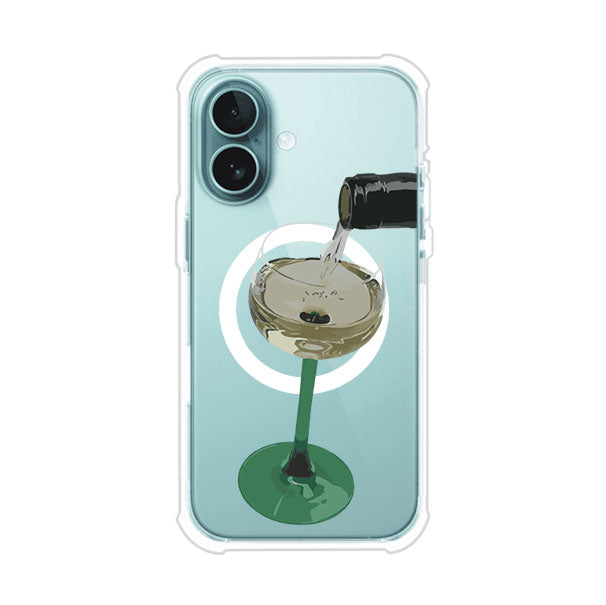 Funda personalizada para iPhone con ilustración de un dirty martini siendo servido en una copa. Diseño elegante y moderno para amantes de los cócteles. Producto de Remark MX