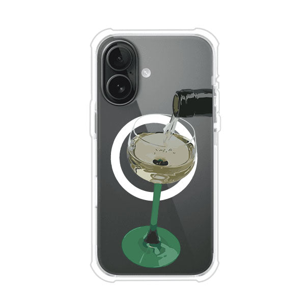 Funda personalizada para iPhone con ilustración de un dirty martini siendo servido en una copa. Diseño elegante y moderno para amantes de los cócteles. Producto de Remark MX